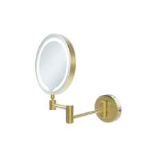 Magog Round LED Cosmetic Mirror Brushed Brass